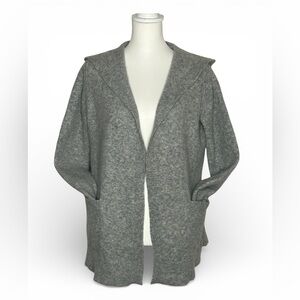EUC Banana Republic Gray Women's Open Front Cardigan SZ L wool alpaca blend cozy